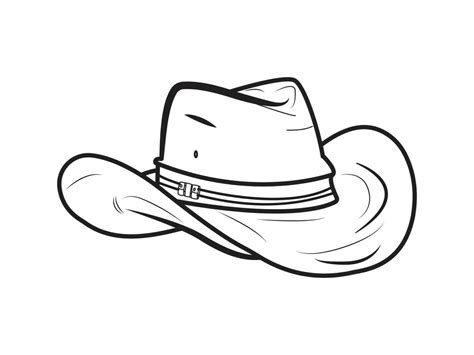 Cowboy hat outline vector illustration. Cowboy hat clipart free download 24368641 Vector Art at ...