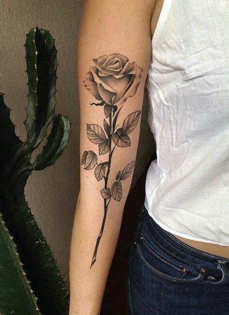 Pin by Alyssa Rodriguez on Tattoo | Single rose tattoos, Elegant tattoos, Rose tattoos