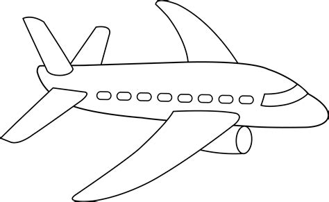 Airplane Coloring Page - Free Clip Art