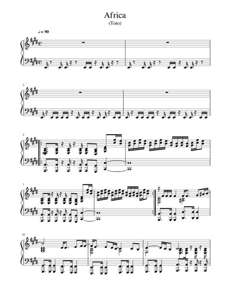 Africa - Toto Sheet music for Piano (Solo) | Musescore.com