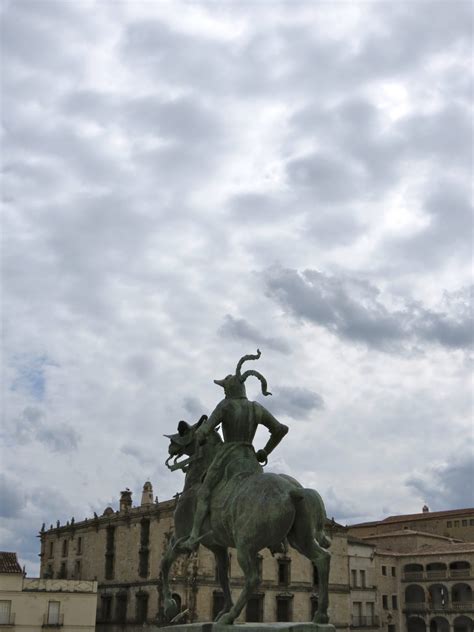 Equestrian statue of Francisco Pizarro in Trujillo Spain