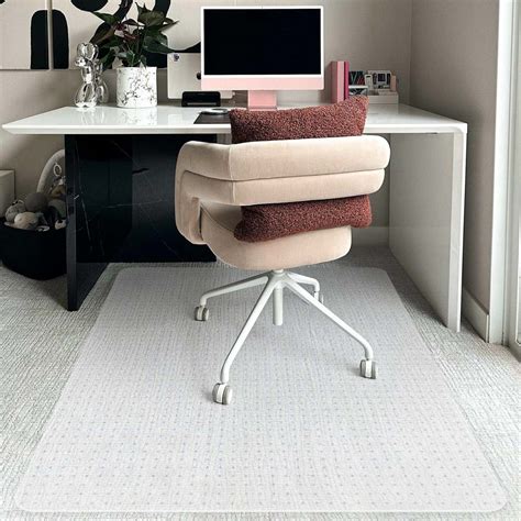 TheLAShop 46" x 60" (1/8" Thick) PVC Studded Chair Mat for Low Pile Ca ...