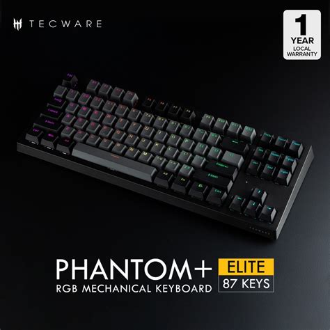 Tecware Phantom + 87 / 104 Wired / + Elite 87 Key Wireless, RGB ...