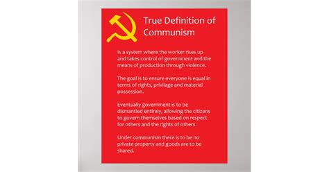 True Definition of Communism Matte Poster | Zazzle.com