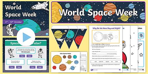 World Space Week -Themed Day Activity Pack (teacher made)