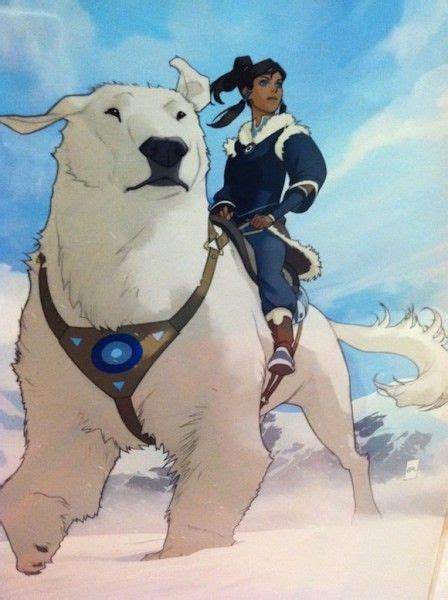 Avatar Korra and her animal guide (polar bear dog) Naga | Legend of korra, Korra, Avatar aang