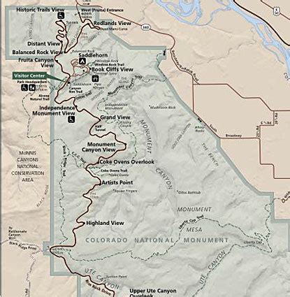 Colorado National Monument Map