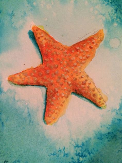 Orange Starfish | Beach decor, Art, Original art