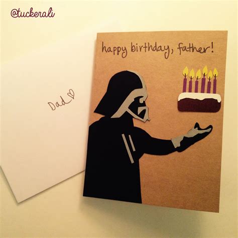 Today in Ali does crafts... Darth Vader birthday card for dad! #birthdaycard #cards #birthd ...