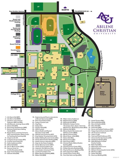 Abilene Christian University Campus Map - Zip Code Map