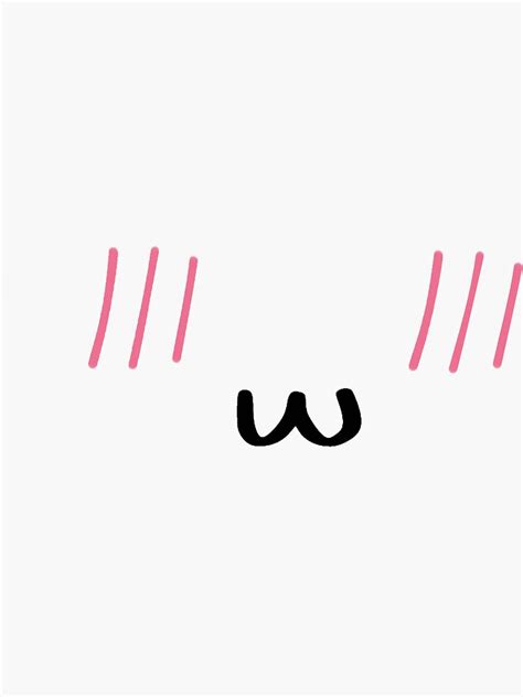 "Cute UWU blush" Sticker for Sale by kevmok | Redbubble