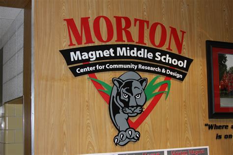 Morton Middle School - mascot - interior specialty - Dolphens Design and Sign Omaha, NE | Magnet ...