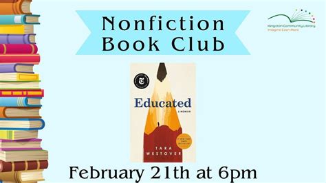 Non-Fiction Book Club - EDUCATED, Kingston Community Library, February 21 2024 | AllEvents.in