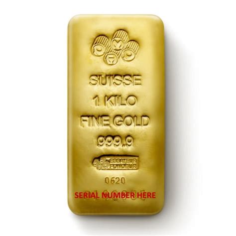 Pamp Suisse - 1 Kilo ( 32.15 Troy Oz ) Gold Bar 0.9999 Fine Gold [PS-1 ...