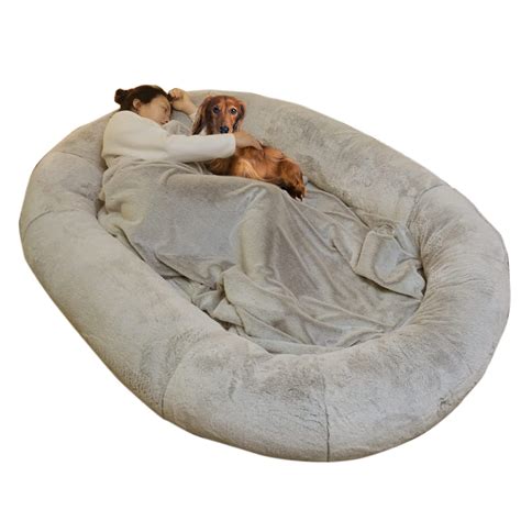 Human Dog Bed with Blanket,72 * 48 * 12 Sized Dog beds for Large Dogs and People Adults Humans ...