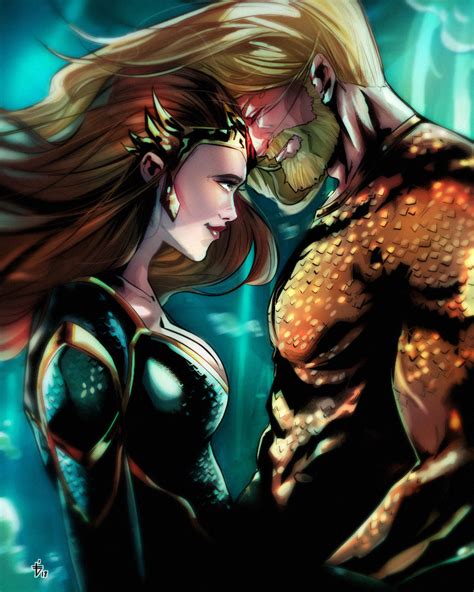 ArtStation - Variant Cover commission for Aquaman and Mera.