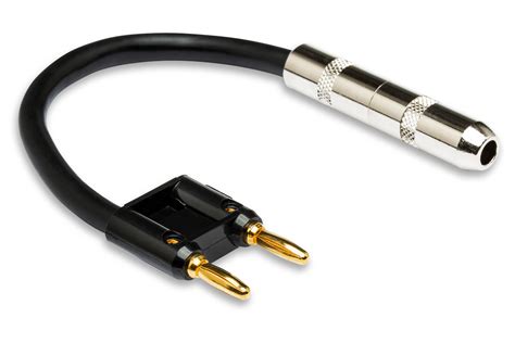 Hosa 1/4 in TS to Dual Banana - Speaker Adapter | Hosa Cables