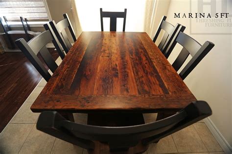 Reclaimed Wood Harvest Table with epoxy/matte polyurethane finish www ...