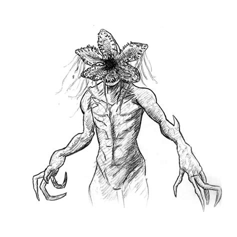 Demogorgons are fun to draw, I love drawing monsters and flowers and this guy's face is pretty ...