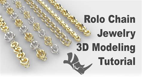 Rolo Chain 3D Modleing Tutorial-Jewelry CAD Design with Rhino 3D #360 - YouTube