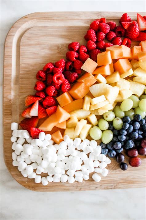 Rainbow Fruit Charcuterie Board - Southern State of Mind Blog by Heather