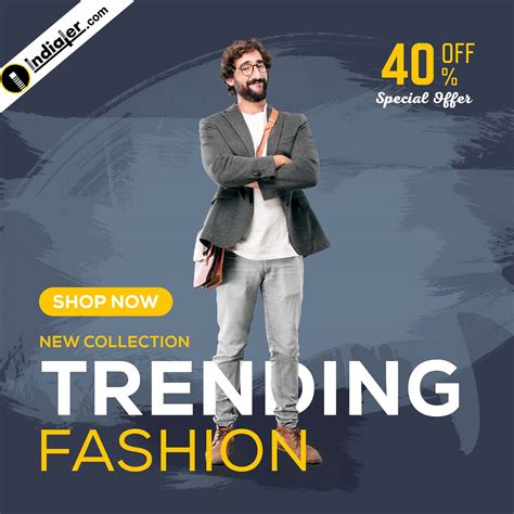 Trending Fashion Marketing Ads Banner Free PSD Template - Indiater