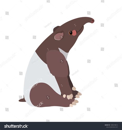 Vector Flat Cartoon Animal Clip Art Stock Vector (Royalty Free) 1485578012