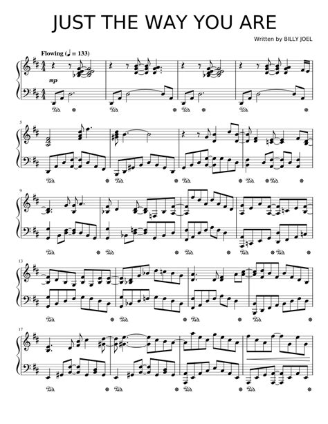 Just the Way You Are - Billy Joel Sheet music for Piano (Solo) | Musescore.com