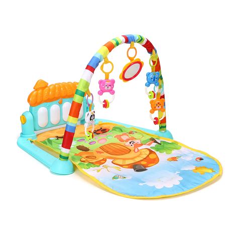 Baby Gym Toys & Activity Play Mat, Kick and Play Piano Gym Center with Music, Electronic ...