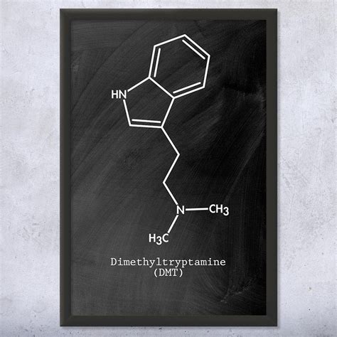 Framed DMT Molecule Wall Art Print DMT Art Print Hippie - Etsy