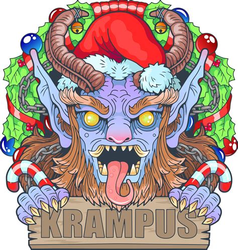 christmas monster krampus 10612977 Vector Art at Vecteezy