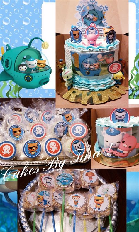 Octonauts birth cake and treats! | Birth cakes, Custom cakes, Cake designs