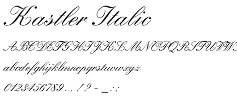 Kastler Italic Font : Script Calligraphy : pickafont.com