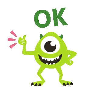 LINE Official Stickers - Animated Monsters, Inc. Example with GIF Animation