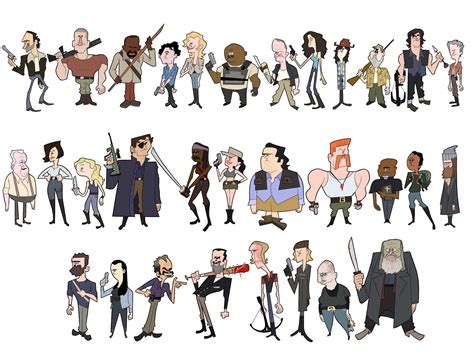 I drew The Walking Dead characters as cartoons. Which is your favourites? : r/thewalkingdead