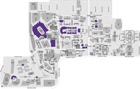 Campus map, Illustrated map, Tcu campus