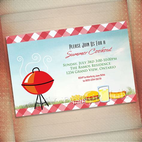 Blank Cookout Invitations