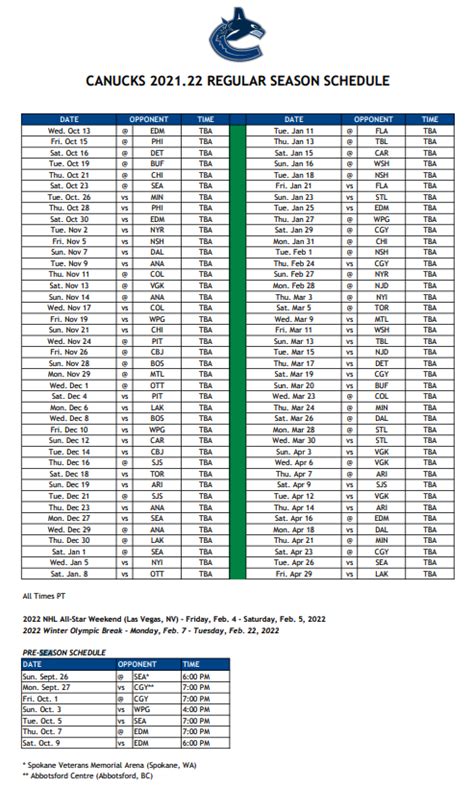 Back to normal: Canucks release 82-game regular season schedule | Offside