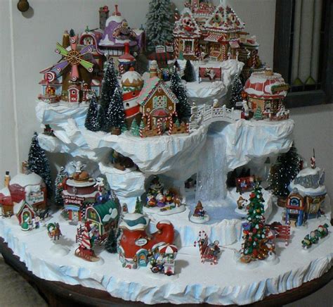 Custom miniature Christmas village display platform