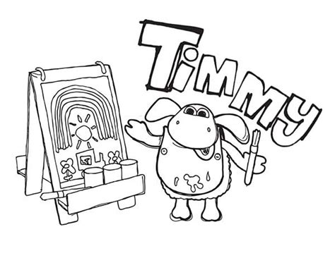 Timmy Learn To Paint In Timmy Time Coloring Page : Coloring Sky