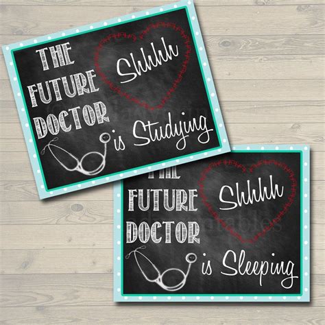 Doctor Student Door Signs, Printable, , Dorm Room Door Sign, Medical Student, Doctor Gifts ...