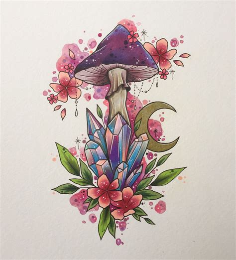 Toadstool tattoo print tattoo design spiritual art magical | Etsy | Art ...