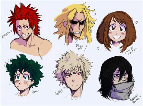 BNHA characters doodles by Riiko96 on DeviantArt