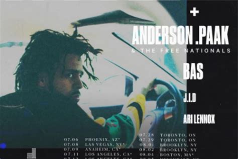 J. Cole Shares New Dates for 4 Your Eyez Only Tour Featuring Anderson .Paak, Bas and More - XXL