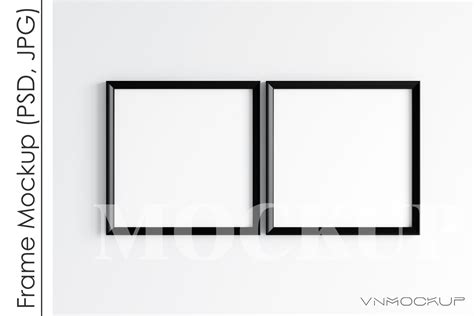 Black Square Frame Mockup, Poster Mockup Graphic by VNmockup · Creative Fabrica