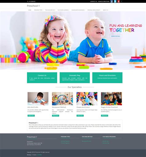 Preschool Website In 15 Minutes - izmoweb.com