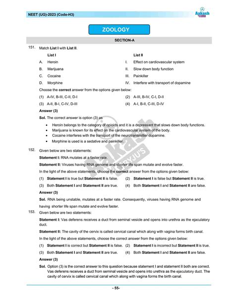 Download free PDF of NEET 2023 Zoology Question Paper only at BYJU’S