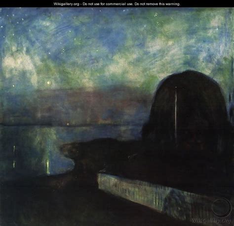 Starry night 1893 - Edvard Munch | Arte