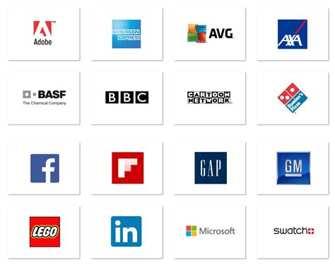 Famous Brands with Square Logos