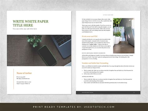 Creative white paper design for Word